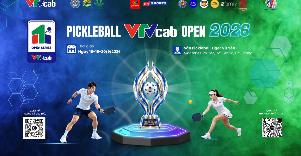 Chính thức công bố giải Pickleball VTVcab Open 2026, quy tụ hơn 1.200 vận động viên tại Hải Phòng