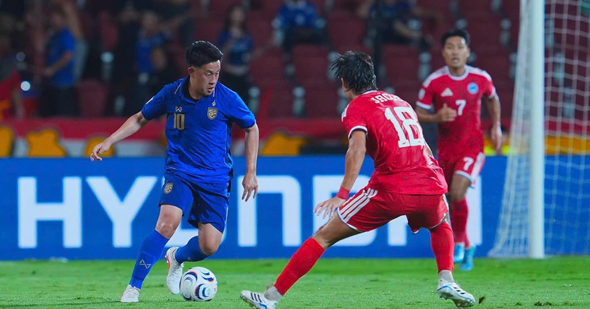 Đội tuyển Thái Lan ăn mừng sau khi giành vé vào chung kết ASEAN Cup 2026