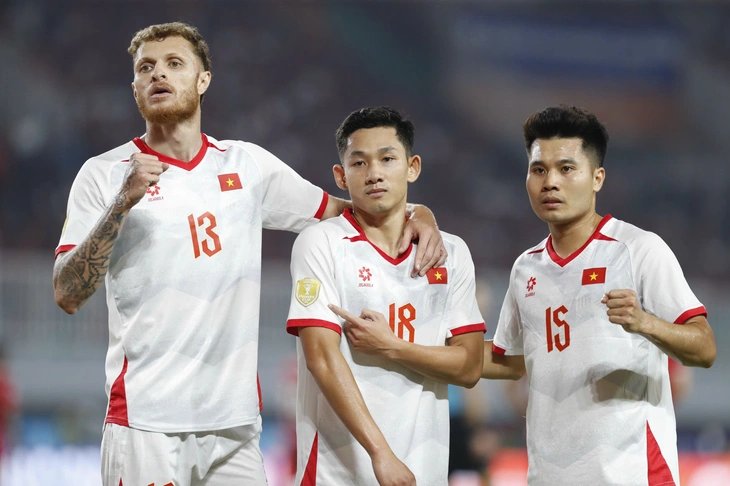 Tuyển Việt Nam ăn mừng bàn thắng trong trận thắng Indonesia 3-0 tại ASEAN Cup 2026